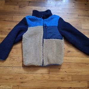 H&M Kids Fleece Jacket - Blue and Tan